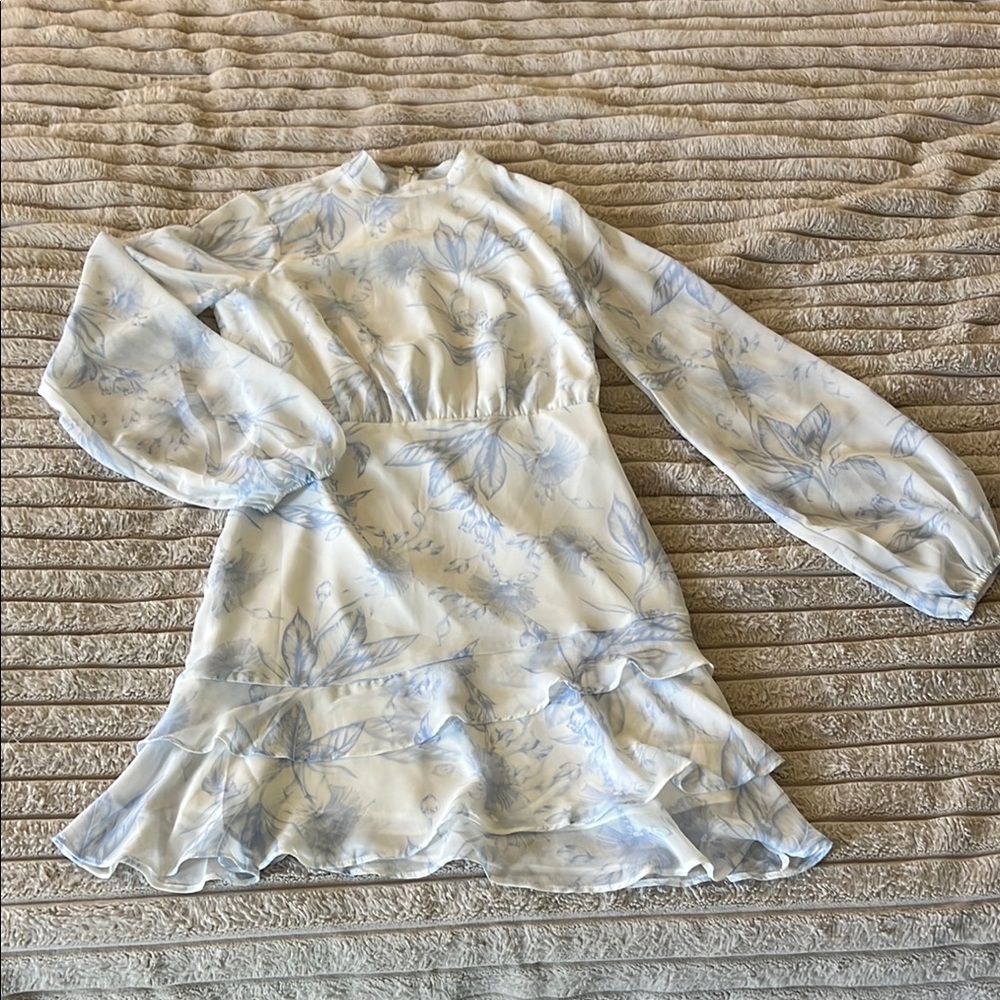 Express Blue Floral Mini Dress